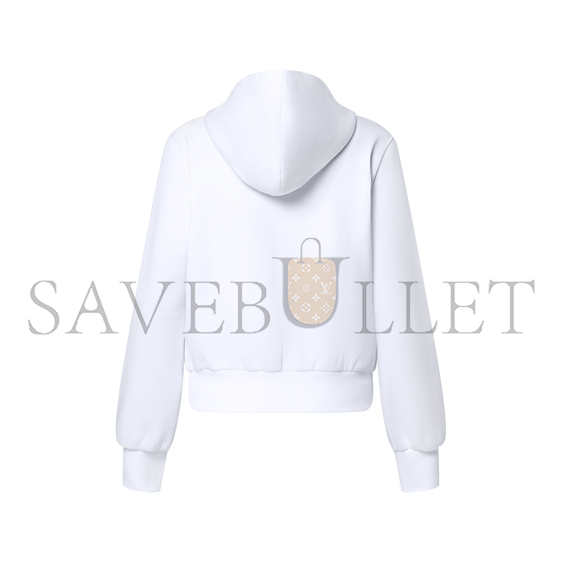 LOUIS VUITTON LEATHER ACCENT HOODIE 1AIAS3 LOUIS VUITTON LEATHER ACCENT HOODIE 1AIAS3